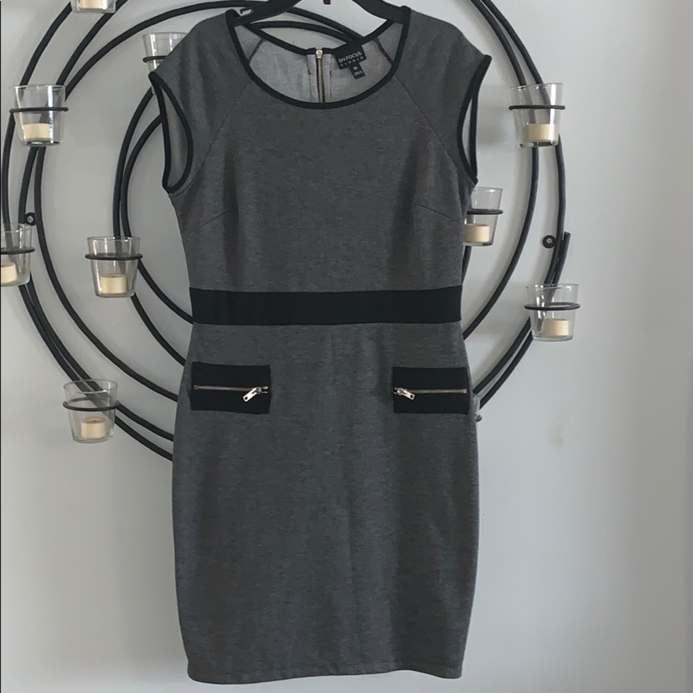 Black and white dress - midi and fitted size 10